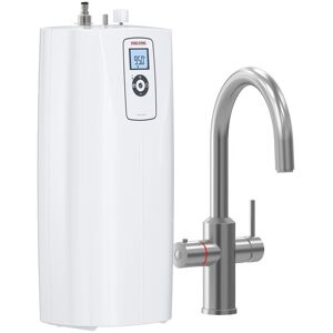 Eltron STIEBEL ELTRON nouveau système d'eau bouillante HOT 2,6 N Premium + 3in1 c 206271 brossé, eau chaude (95 °C) en une seconde, équipé d'un appareil à eau chaude et d'un robinet spécial pour la cuisine, testé TÜV