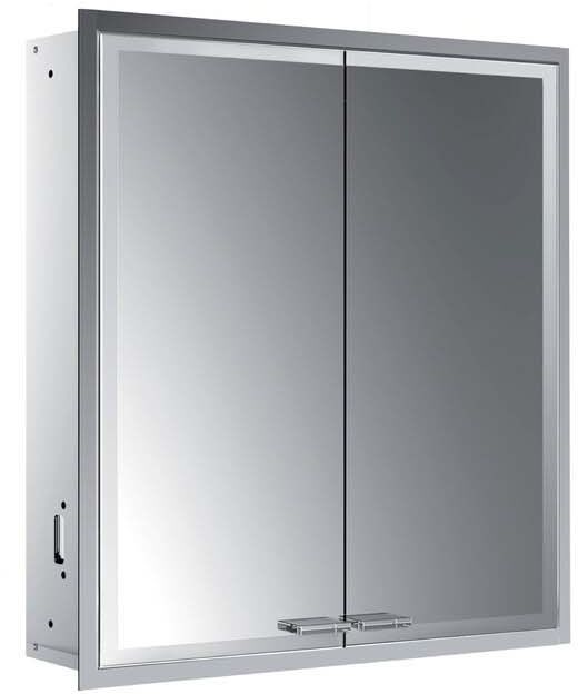 Armoire à miroir éclairée à encastrer Emco prestige 989707101 615x666mm, sans système d'éclairage