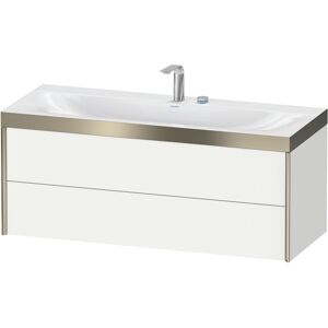 XViu Duravit vasque XV4617OB238C 120x48cm, 2 tiroirs, 2000 , noir mat, Cadres C, gris dolomiti brillant