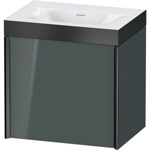 XViu Duravit vasque XV4630NB238P 45x33,3cm, 2000 , gauche, sans trou pour robinetterie, noir mat, Cadres P, gris dolomiti brillant