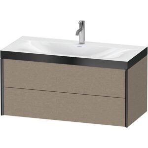 XViu Duravit vasque XV4616OB211P 100x48cm, 2 tiroirs, 2000 , noir mat, Cadres P, chene cachemire