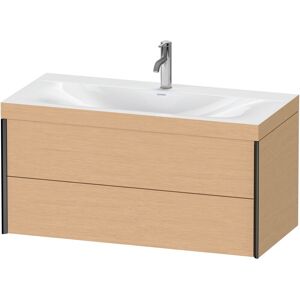 XViu Duravit vasque XV4616OB212C 100x48cm, 2 tiroirs, 2000 , noir mat, Cadres C, chene brosse