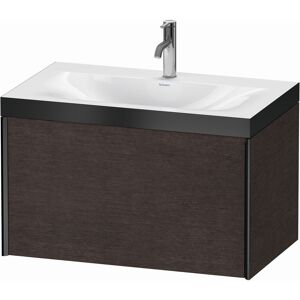 Duravit XViu unite vanite XV4610OB272P 80x48cm, 2000 gigogne, 2000 trou du robinet, noir mat, Cadres P, brosse chene fonce