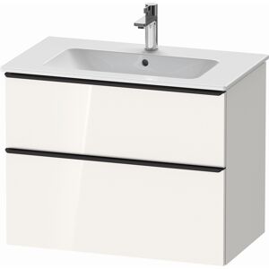 Duravit D-Neo meuble sous-vasque DE43620BD220000 81 x 46,2 cm, noir diamant/ blanc brillant, 1 tiroir, 1 coulissant