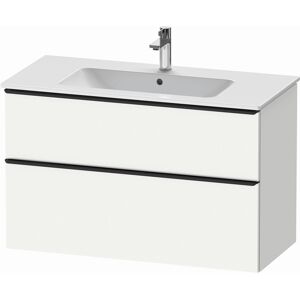 Duravit D-Neo meuble sous-vasque DE43630BD180000 101 x 46,2 cm, noir diamant/ blanc mat, 1 tiroir, 1 coulissant