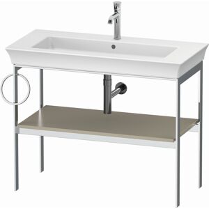 Duravit White Tulip console de lavabo WT4544L6060 98,4 x 45 cm, Taupe Seidenmatt , sur pied, metal, 2000 porte-serviettes gauche