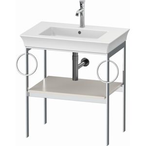 Duravit White Tulip WT4546B3939 68,4 x 45 cm, Nordic Weiß Seidenmatt , sur pied, metal, 2 porte-serviettes