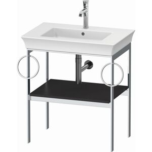 Duravit White Tulip console de lavabo WT4546B5858 68,4 x 45 cm, Graphit , sur pied, metal, 2 porte-serviettes