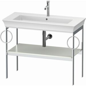 Duravit White Tulip -lavabo WT4547B3636 98,4 x 45 cm Weiß Seidenmatt metal a poser au sol 801 porte-serviettes