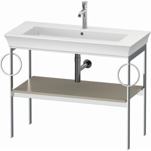 Duravit White Tulip -lavabo WT4547B6060 98,4 x 45 cm Taupe Seidenmatt metal a poser au sol 801 porte-serviettes