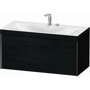 Duravit XViu vasque match4 XV4611EB216C 100x48cm, 2000 , 2 trous pour robinetterie, noir mat, Cadres C, Eiche schwarz