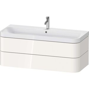 Duravit Happy D.2 Plus HP4349O22220000 117,5x49cm, 2 tiroirs, 1 trou pour robinetterie, blanc high gloss