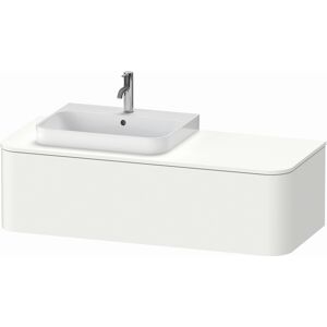 Duravit Happy D.2 Plus meuble sous-lavabo HP4932L3636 130x55cm, 1 tiroir, pour lavabo sur meuble, vasque a gauche, blanc mat