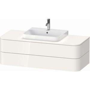 Duravit Happy D.2 Plus meuble sous-vasque HP496202222 130x55cm, 2 tiroirs, pour lavabo sous vasque, blanc high gloss