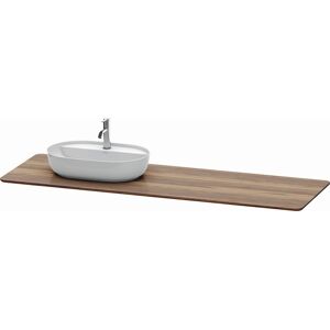 console de lavabo Luv Duravit 178,3x59,5 cm, gauche, noyer, en bois massif, avec decoupe 2000