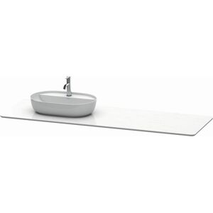 console de lavabo Luv Duravit 178,3x59,5 cm, gauche, structure blanche, en pierre de quartz, decoupe 2000