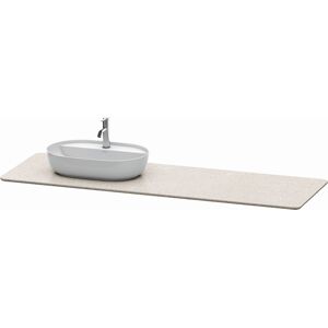 console de lavabo Luv Duravit 178,3x59,5 cm, gauche, structure Sand , en pierre de quartz, decoupe 2000