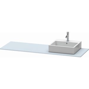 console XSquare XS060HR9797 160x55cm, avec decoupe 2000 , droite, finition XSquare Duravit satine