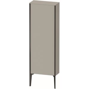 XViu Duravit 50x133x24cm de XV1316RB207 haute armoire, 2000 porte, noir mat, stop a droite, gris beton mat