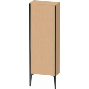 XViu Duravit 50x133x24cm de XV1316RB212 haute armoire, 2000 porte, noir mat, stop a droite, chene brosse