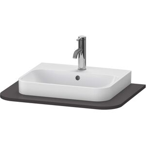 Console de lavabo Duravit Happy D.2 Plus HP031B08080 65x48cm, avec 1 decoupe, graphite super mat