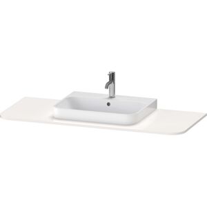 Console de lavabo Duravit Happy D.2 Plus HP031KM2222 130x55cm, avec 1 decoupe, lavabo au milieu, brillant blanc