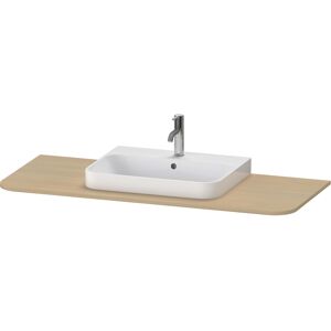 Console de lavabo Duravit Happy D.2 Plus HP031KM7171 130x55cm, avec 1 decoupe, vasque au milieu, chene mediterraneen