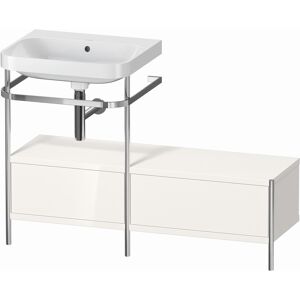 Duravit Happy D.2 Plus combinaison lavabo pour meuble HP4860N2222 120x49cm, avec console en metal, sans trou pour robinetterie, blanc high gloss