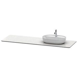 console de lavabo Luv Duravit 178,3x59,5 cm, droite, structure blanche, en pierre de quartz, decoupe 2000