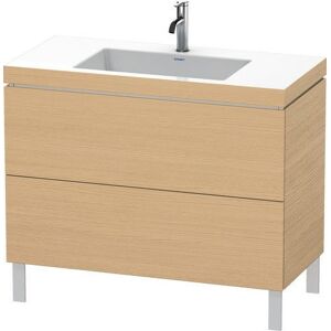 Duravit L-Cube Table de toilette LC6938O3030 100 x 48 cm, match3 trou de coulee, match0, 2 2000 - Eiche natur sur Eiche natur