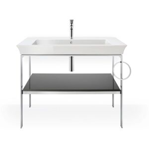 Duravit White Tulip -lavabo WT4544RH2H2 98,4 x 45 cm, Steingrau Hochglanz , a poser, metal, 2000 porte-serviettes droite