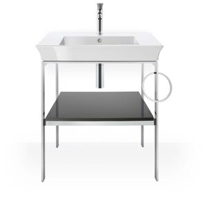 Duravit White Tulip -lavabo WT4543RH1H1 68,4 x 45 cm Graphit metal brillant a poser au sol 2000 porte-serviettes droite