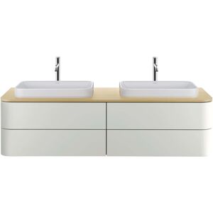 Console de lavabo Duravit Happy D.2 Plus HP032HB7171 160x55cm, avec 2 decoupes, chene mediterraneen