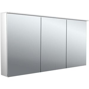 Armoire a miroir eclairee en saillie Emco pure 2 design 979705406 1400x711mm, LED, avec voile de lumiere, 3 portes, aluminium