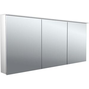 Armoire a miroir eclairee en saillie design Emco pure 2 979705407 1600x711mm, LED, avec voile de lumiere, 3 portes, aluminium