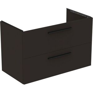 Ideal Standard life B meuble double vasque T5276NV 2 tiroirs, 100 x 50,5 x 63 cm, gris carbone mat