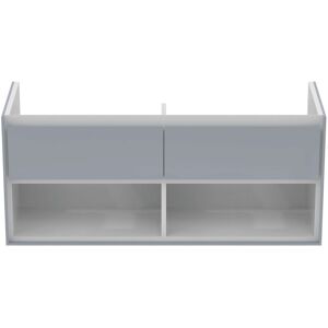 Air Ideal Standard Connect Air Ideal Standard E0829EQ 120x51.7x44cm, 2 coulissants, gris clair brillant / blanc mat