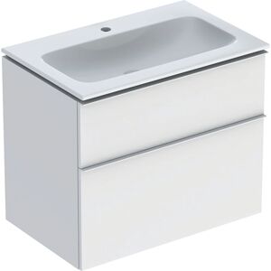 Geberit iCon meuble vasque 502332013 75x63x48cm, blanc / KeraTect, blanc mat, poignee blanc mat