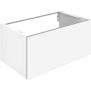 Keuco X-Line meuble sous-lavabo 33161970000 decor vulcanite enduit mat, verre vulcanite mat, 80x40x49cm, coulissant avant