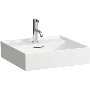 LAUFEN Kartell lavabo 8103327571091, 50x46cm, blanc mat, trop - plein, sans trou de coulee, le saphir ceramique