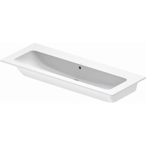 Duravit Me by Starck vasque pour meuble 2361123260 123 x 49 cm, sans trou pour robinetterie, avec trop-plein, avec plage de robinetterie, blanc satiné