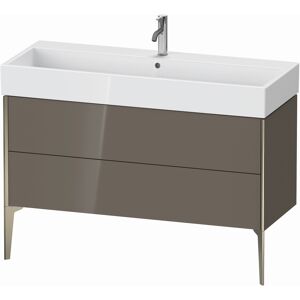 Duravit XViu Duravit vasque XV45380B189 118,4 x 49,3 x 45,4 cm, gris flanelle brillant, 2 coulissants, champagne mat