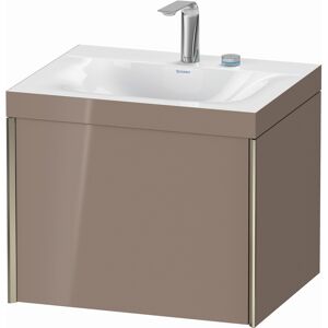 Duravit XViu Duravit vasque XV4609EB186C 60x48cm, 2000 , 2 trous pour robinetterie, champagne mat, Cadres C, cappuccino brillant