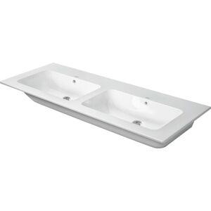 Duravit ME by Starck double vasque 23361300601 130 x 49 cm, blanc, wondergliss, sans trou pour robinetterie - Publicité