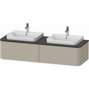 Duravit Happy D.2 HP4946B6060 35,4 x 160 x 55 cm, 2 Vasques  à poser , pour Vasques  à poser , double face, taupe Vasques  à poser mat - Publicité