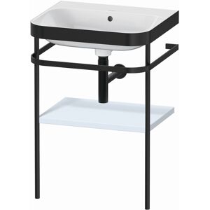 Combinaison lavabo Duravit Happy D.2 Plus HP4735N9797 57,5 x 49 cm, sans trou pour robinetterie, finition bleu clair satiné, avec console en métal - Publicité