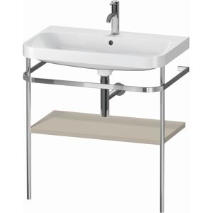 Combinaison lavabo Duravit Happy D.2 Plus HP4837O6060 77,5 x 49 cm, 1 trou pour robinetterie, finition taupe satiné, avec console en métal - Publicité