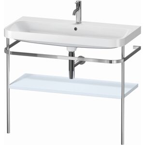 Combinaison lavabo pour meuble Duravit Happy D.2 Plus HP4838O9797 97,5 x 49 cm, 1 trou pour robinetterie, finition bleu clair satiné, avec console en métal - Publicité