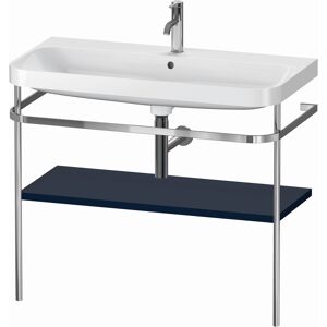 Combinaison lavabo pour meuble Duravit Happy D.2 Plus HP4838O9898 97,5 x 49 cm, 1 trou pour robinetterie, finition satinée bleu nuit, avec console en métal - Publicité