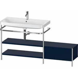 Combinaison lavabo pour meuble Duravit Happy D.2 Plus HP4853O9898 160 x 49 cm, 1 trou pour robinetterie, finition satinée bleu nuit, avec console en métal - Publicité